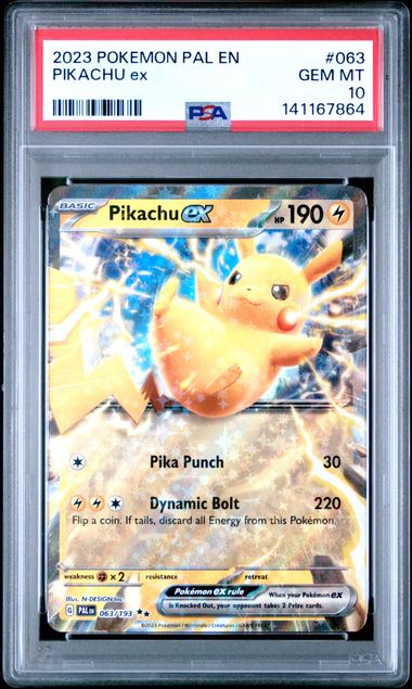 2023 Pokémon Pikachu ex #063/193 Paldea Evolved PSA 10 — front — PSA 141167864