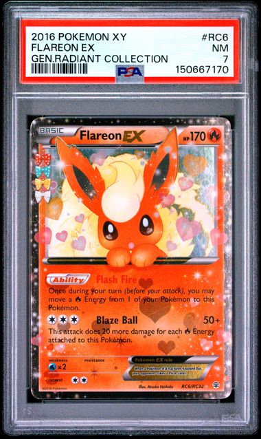 2016 Pokémon Flareon EX #RC6/RC32 Generations Radiant Collection PSA 7 — front — PSA 150667170