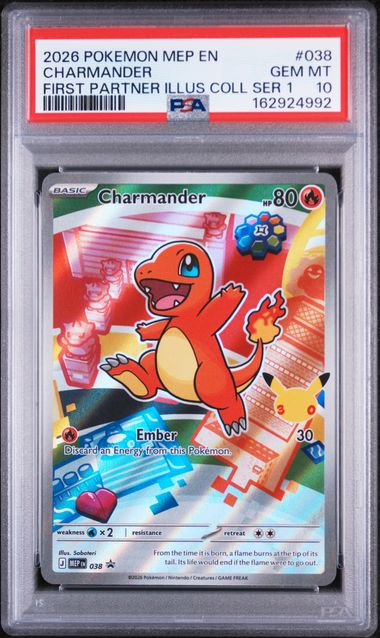 2026 Pokémon Charmander #038 First Partner Illustration Collection Series 1 PSA 10 — front — PSA 162924992