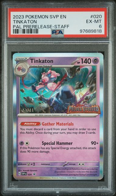 2023 Pokémon Tinkaton #020 Paldea Evolved Prerelease Staff Promo PSA 6 — front — PSA 97689818